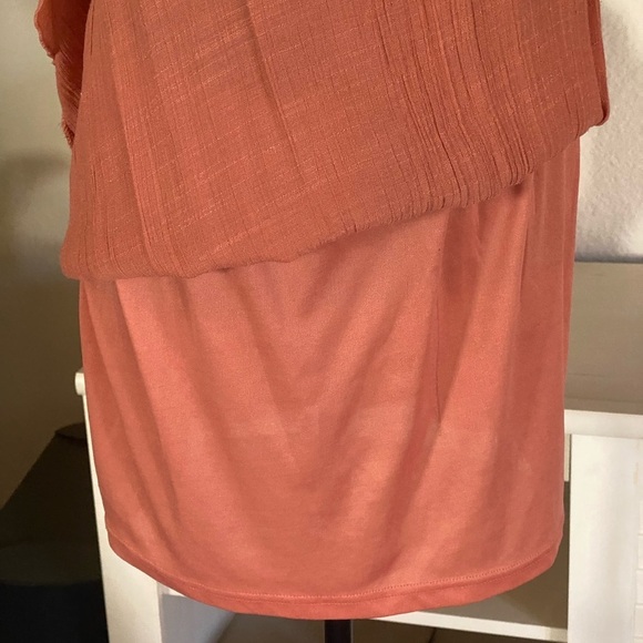 POETRY BOHO STYLE Drop Waist Rusty Orange Belted Maxi Skirt Women’s Size Large - Picture 10 of 13